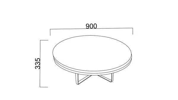 BELLONA VERONICA ROUND COFFEE TABLE