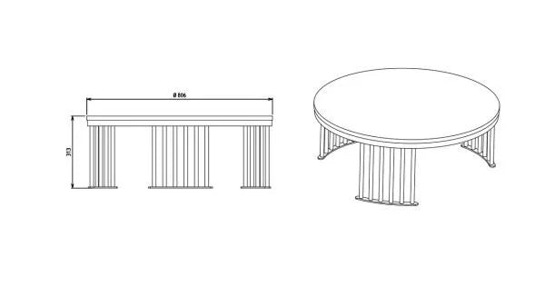 BELLONA HAVANA BIG ROUND COFFEE TABLE