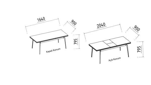 BELLONA LORETTO EXTENDABLE DINING TABLE