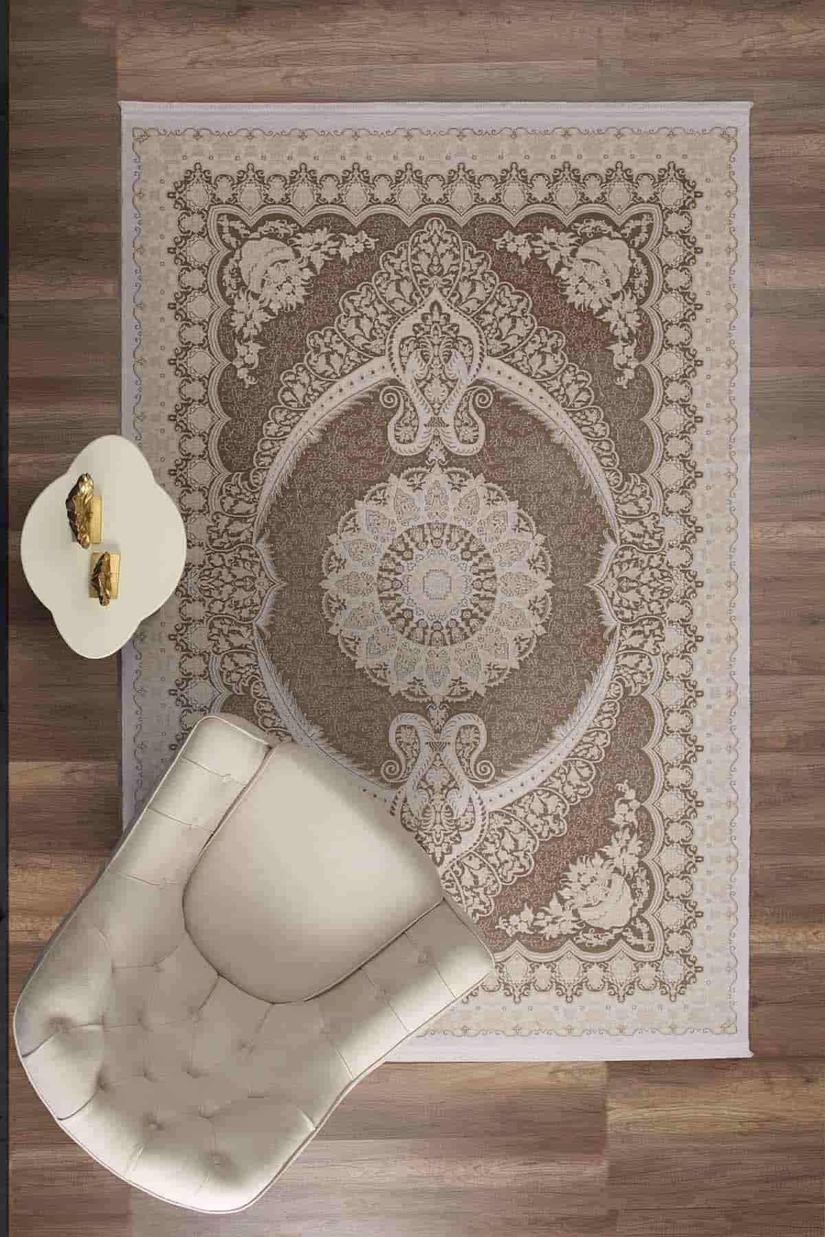 GÜM ку SUYU Esiliva 11431 Urukiramende rusanzwe rwimashini Imashini Yakozwe na tapi 100X300 - Mink