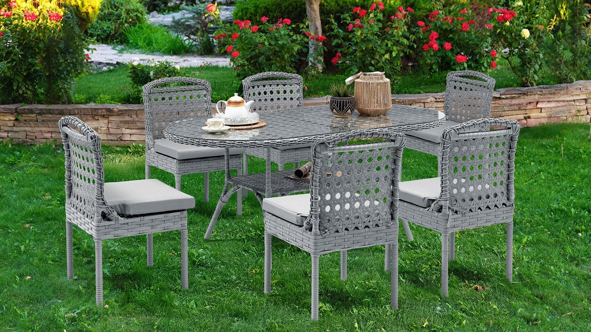 BELLONA PERNILLA OVAL GARDEN SET (set: 1 table+4 chairs)