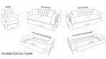 BELLONA PALERMO 3-SEAT SOFA BED