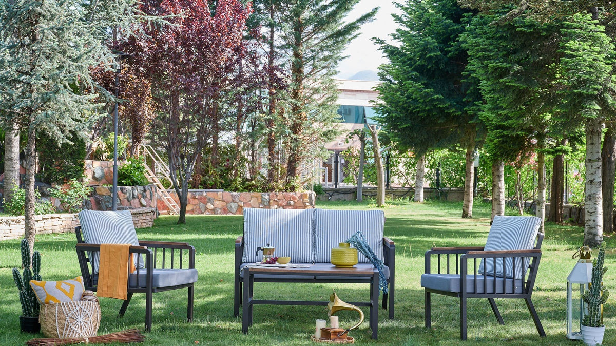 BELLONA ENRICO GARDEN FURNITURE SET (set: 1 Coffee table+seats 4 people in total)