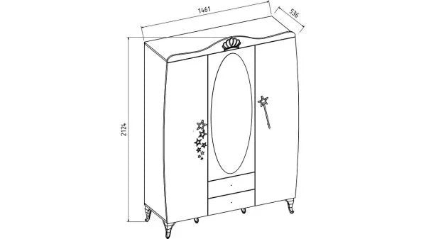 BELLONA SANDY 3 URUGERO WARDROBE