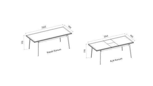 BELLONA MONTEGO EXTENDABLE DINING TABLE