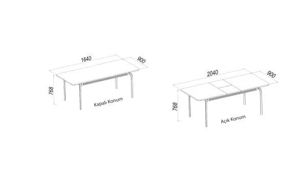 BELLONA LARISSA EXTENDABLE DINING TABLE