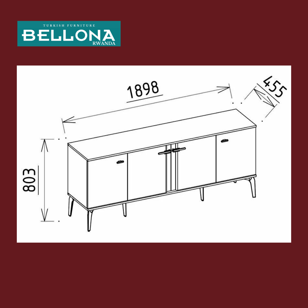 BELLONA PALERMO CONSOLE SET (shiraho: ameza + indorerwamo)
