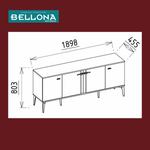 BELLONA PALERMO CONSOLE SET (shiraho: ameza + indorerwamo)
