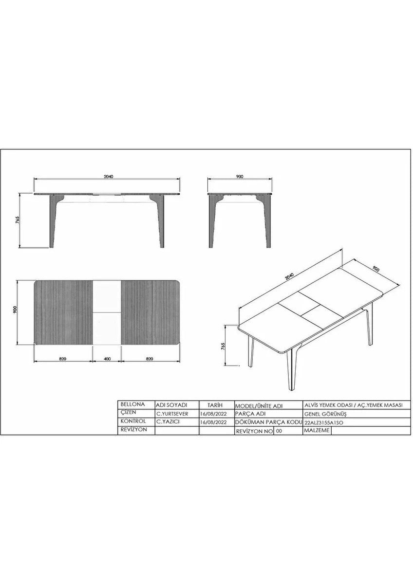 BELLONA ALVIS EXTENDABLE DINING TABLE