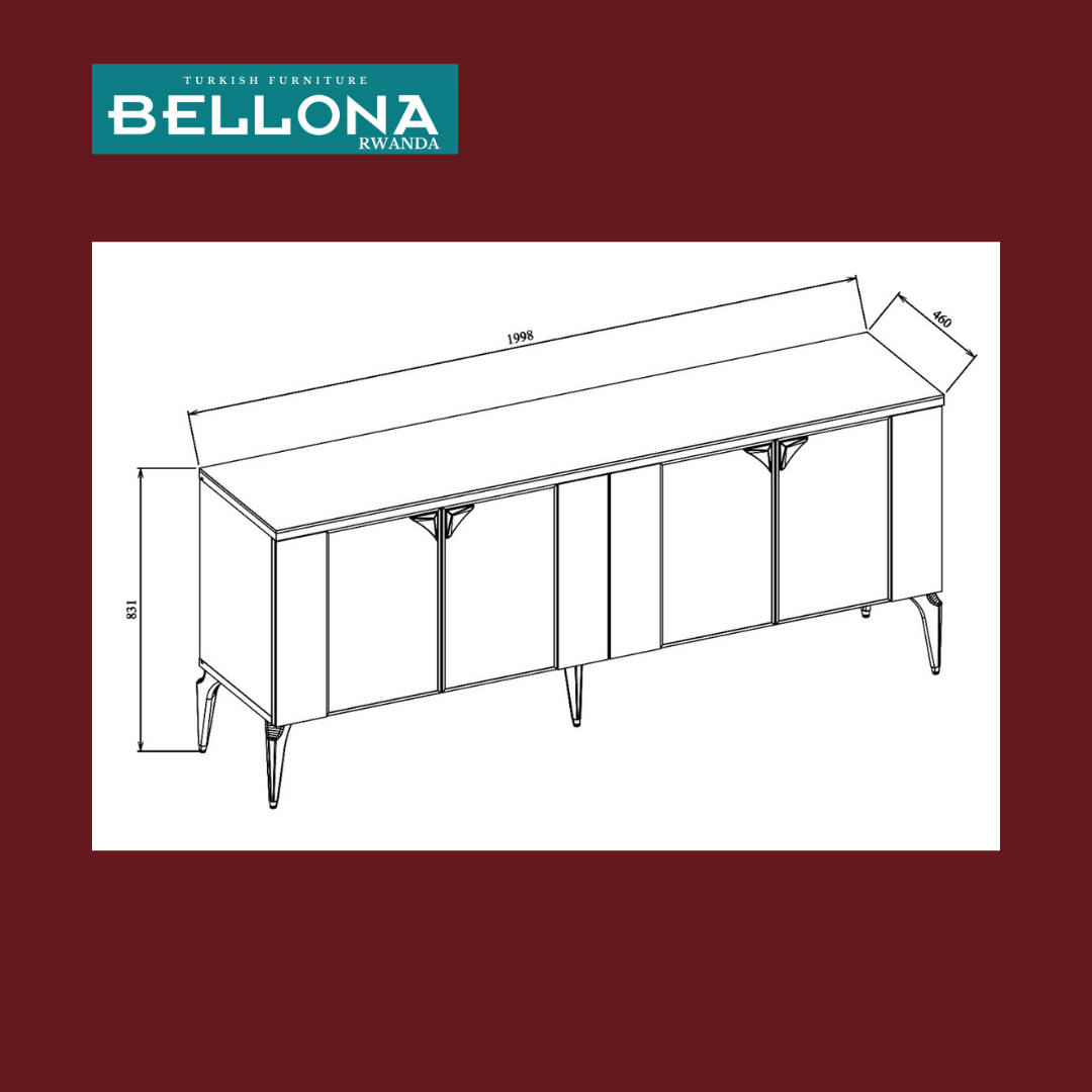 BELLONA LENY CONSOLE SET. (Gushiraho: ameza + indorerwamo)