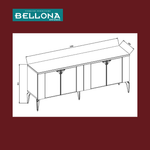 BELLONA LENY CONSOLE SET. (Gushiraho: ameza + indorerwamo)