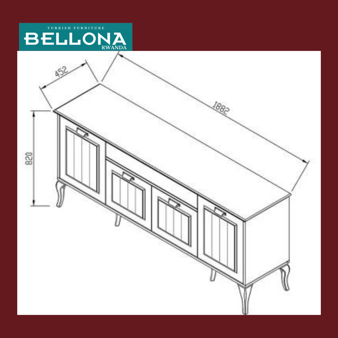 BELLONA ANDERA CONSOLE SET (shiraho: ameza + indorerwamo)