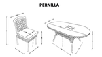 BELLONA PERNILLA OVAL GARDEN SET (set: 1 table+4 chairs)