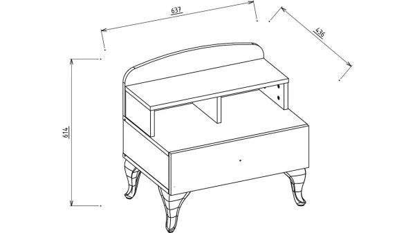 BELLONA SANDY NIGHTSTAND