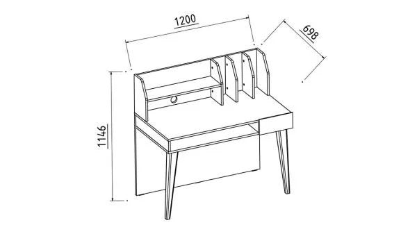 BELLONA ARLES DESKTOP BOOKCASE