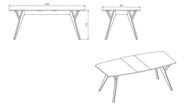 BELLONA VALENCIA FIXED DINING TABLE