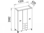 BELLONA MENTY 3 DOOR WARDROBE