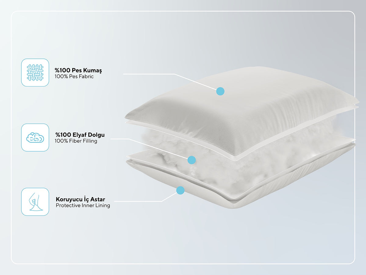 DOQU URUGO RW'ABAZUNGU LINE MICROFIBER PILLOW 50x70 cm - Umweru