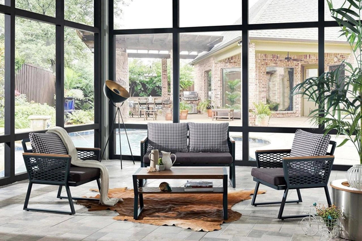 BELLONA SANTE GARDEN FURNITURE SET (shiraho: 1 Ikawa + yicara abantu 4 bose hamwe)