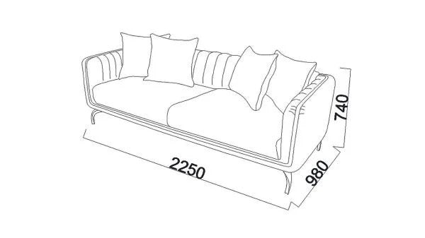 BELLONA LARISSA THREE-PERSON SOFA BED