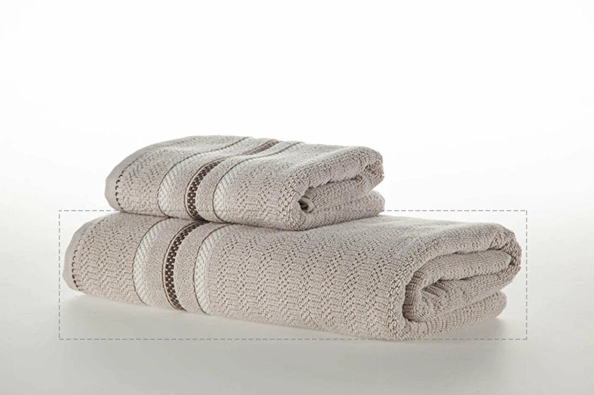 DOQU URUGO Prestige Umurongo Banyo Havlusu Gri - 90 x 150 cm