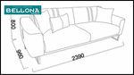 BELLONA MIRANTE ITSINDA ITATU-ITSINDA SOFA