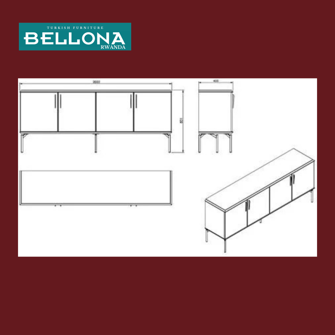 BELLONA HAVANA UMWANZURO WO GUSHYIRA (gushiraho: ameza + indorerwamo)