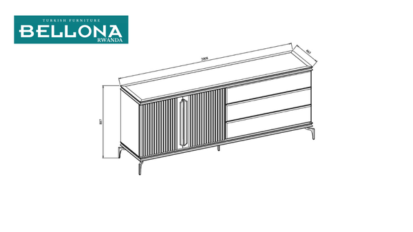BELLONA MONTEGO CONSOLE SET (shiraho: ameza + indorerwamo)