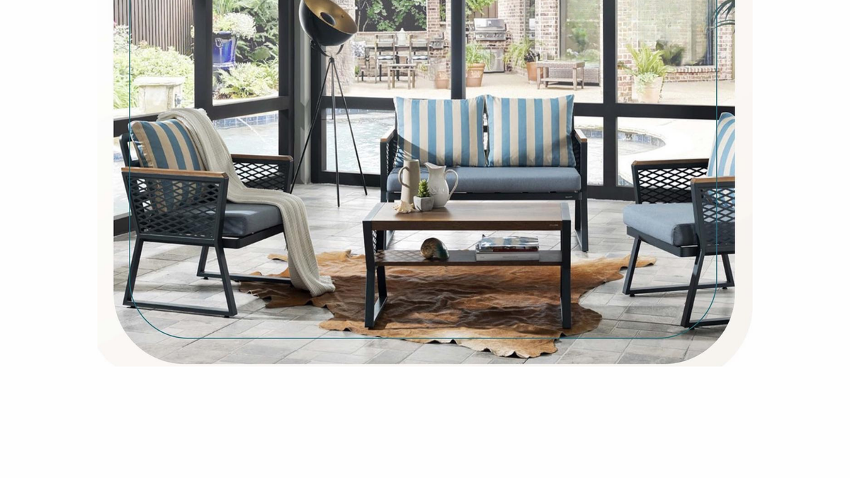 BELLONA SANTE GARDEN FURNITURE SET (shiraho: 1 Ikawa + yicara abantu 4 bose hamwe)